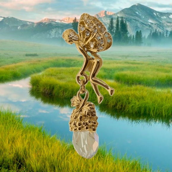 🧚♀️ Kirks Folly, Vintage Vale of the Fairies Earrings - Picture 12 of 16